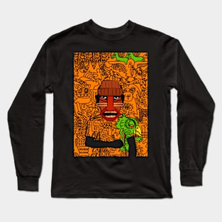 Unique MaleMask NFT - HawaiianEye Color and DarkSkin on TeePublic Long Sleeve T-Shirt